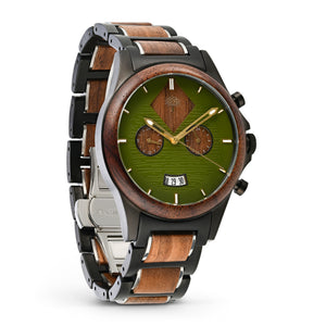 The Dawson Wood Watch -Gunmetal Stainless x Walnut