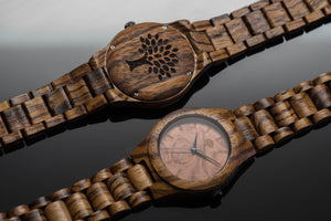 The Bendemeer Wood Watch - Zebra Burl - Wood watches