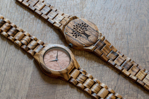 The Bendemeer Wood Watch - Zebra Burl - Wood watches